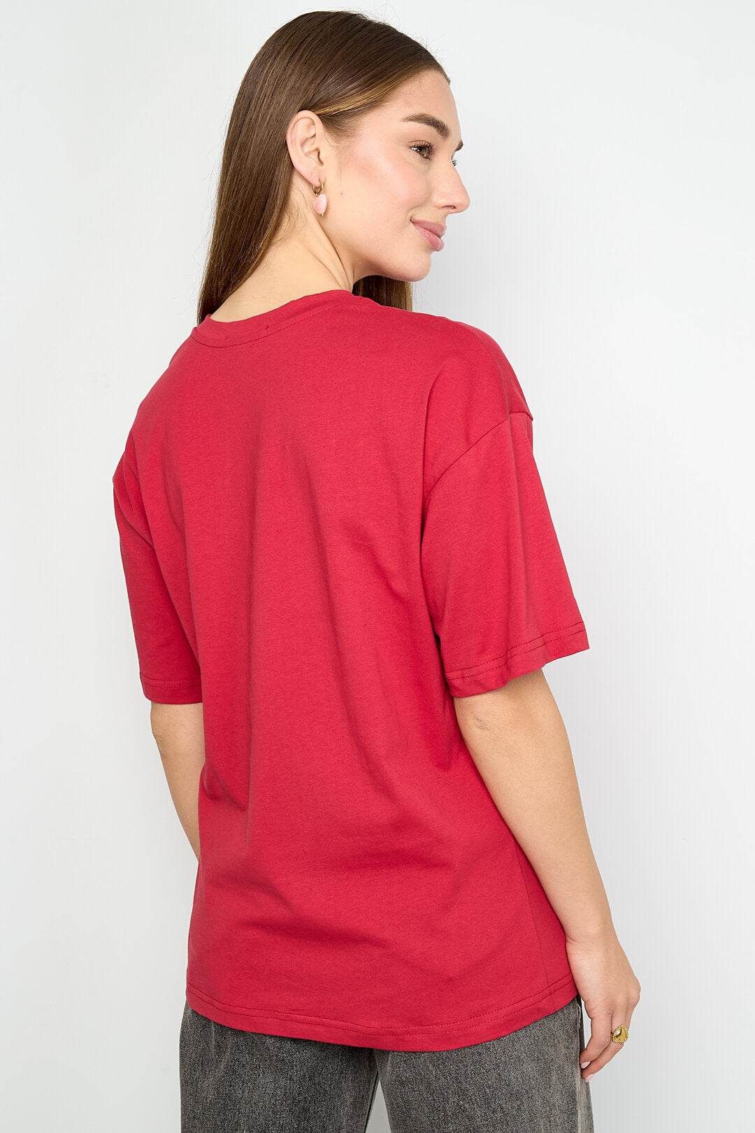 Gimme Comfortable Knitted Cotton T-Shirts in Pink and Red