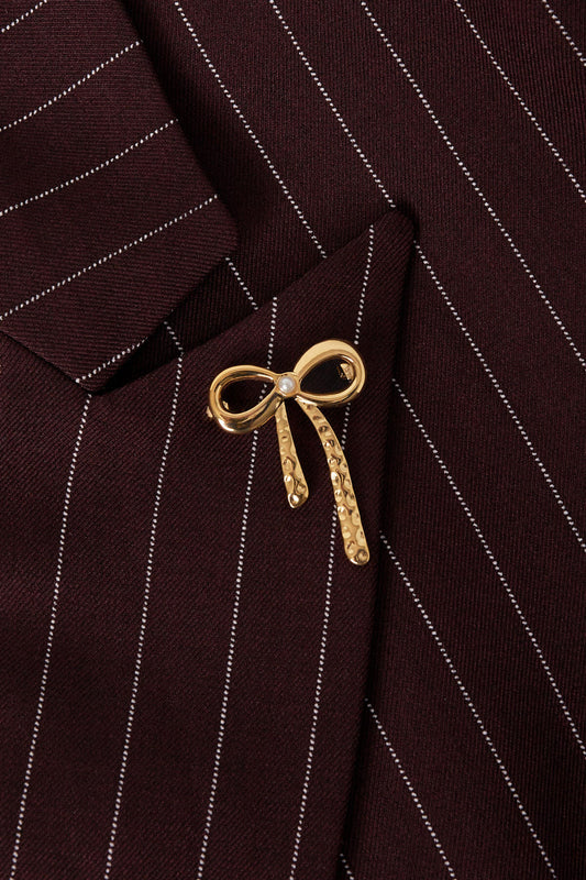 Elegant Stainless Steel Brooches in Silver & Gold