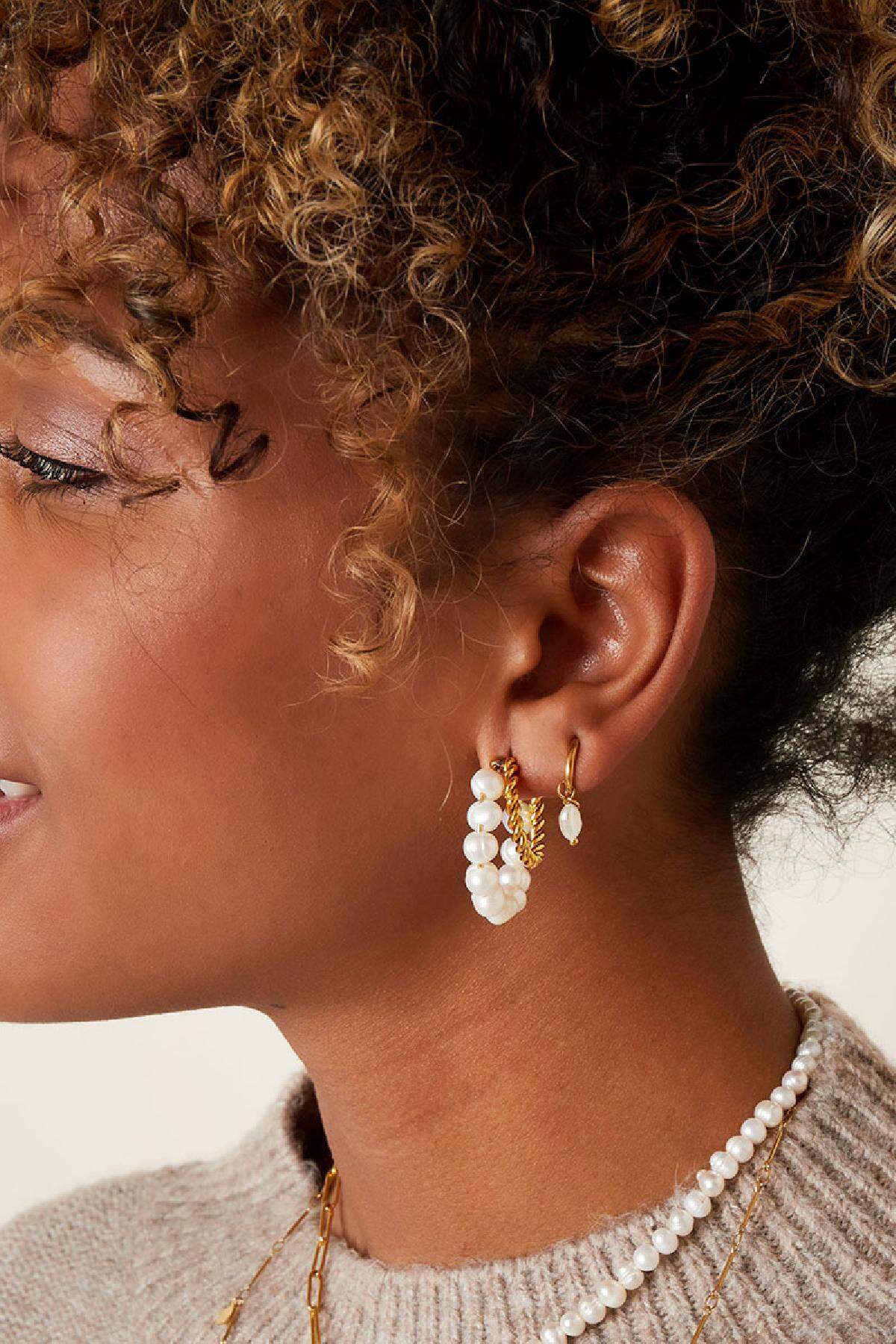 Elegant Stainless Steel Drop Earrings in Silver & Gold