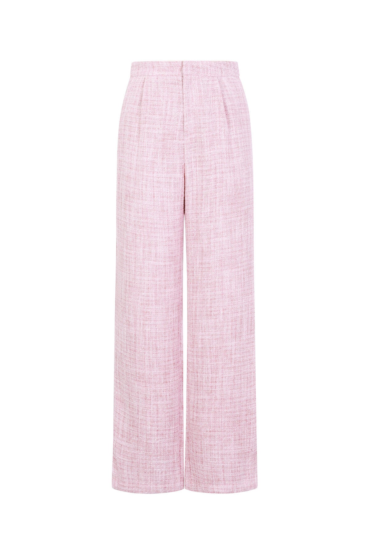 Elegant Checkered Straight Pants for Fall/Winter