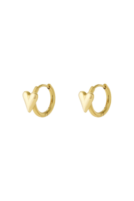 Elegant Heart-Shaped Hoop Earrings for Daily Wear