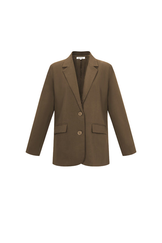 Elegant Ladies' Suit Set in Grey & Coffee Brown for Fall/Winter