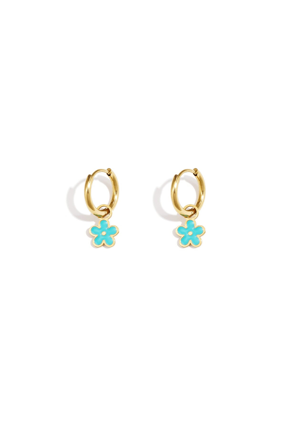 Stylish Stainless Steel Flower Drop Earrings
