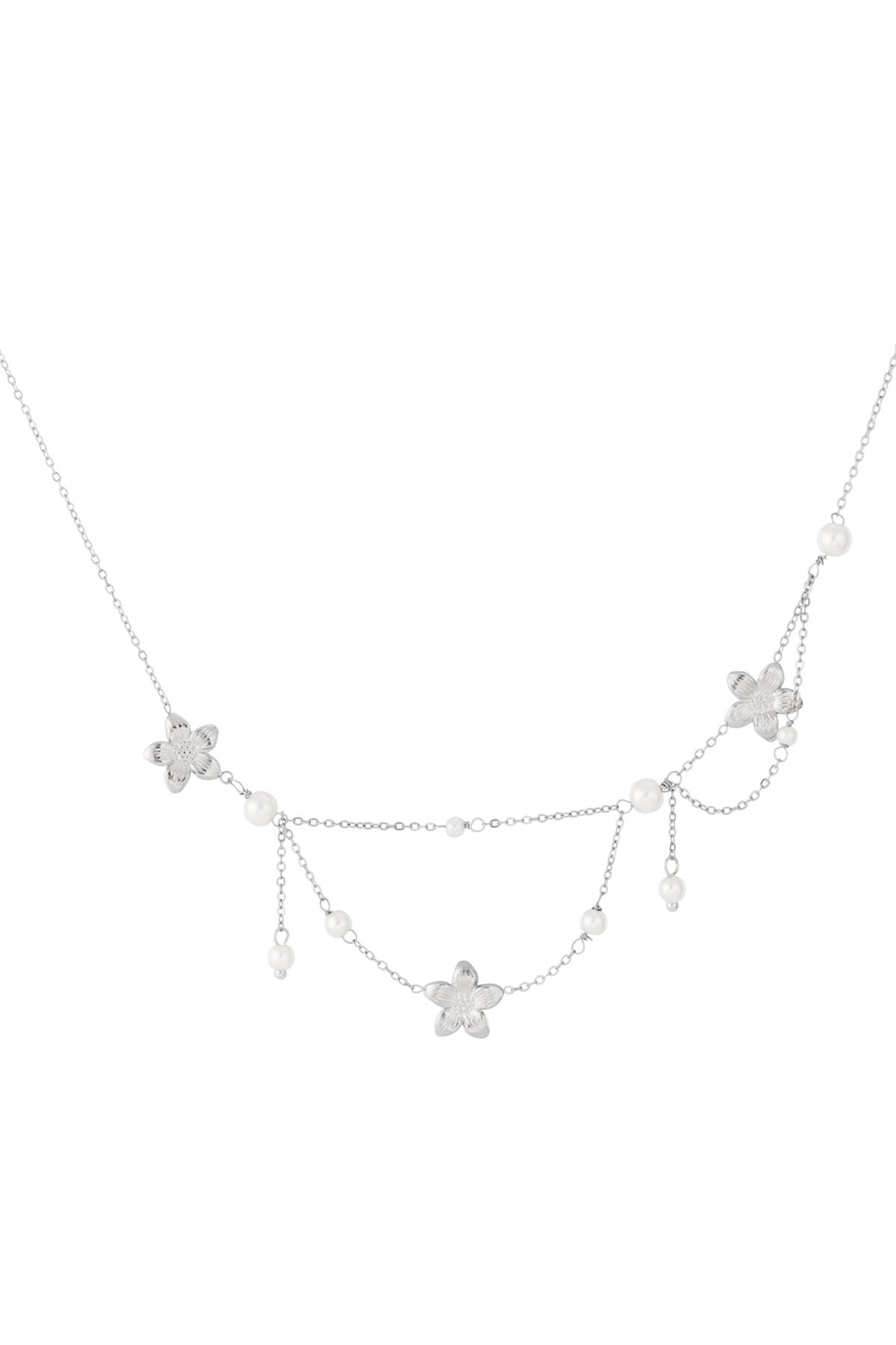 Elegant 14K Gold Plated Flower Pendant Necklace