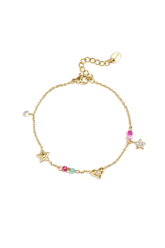 Elegant Gold Charm Bracelet for Spring/Summer