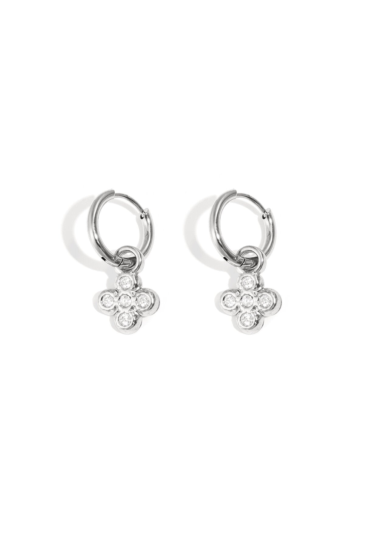 Stylish Clover Rhinestone Drop Earrings for Daily Wear