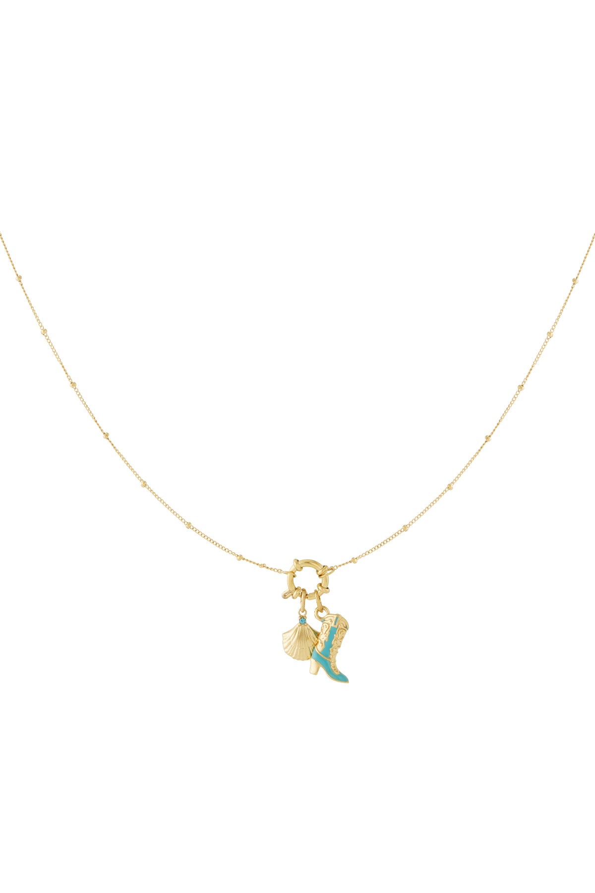 Elegant 14K Gold Plated Heart Pendant Necklace