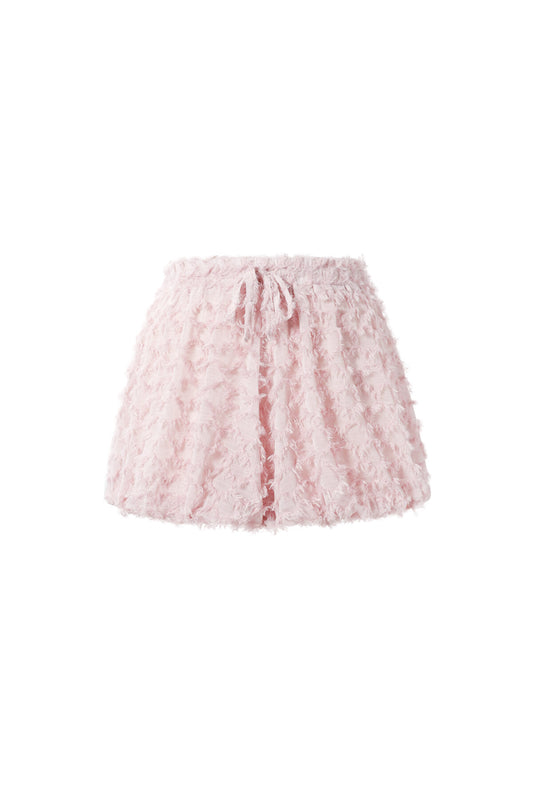 Elegant Pink & White 2-Piece Shorts Set for Spring/Summer