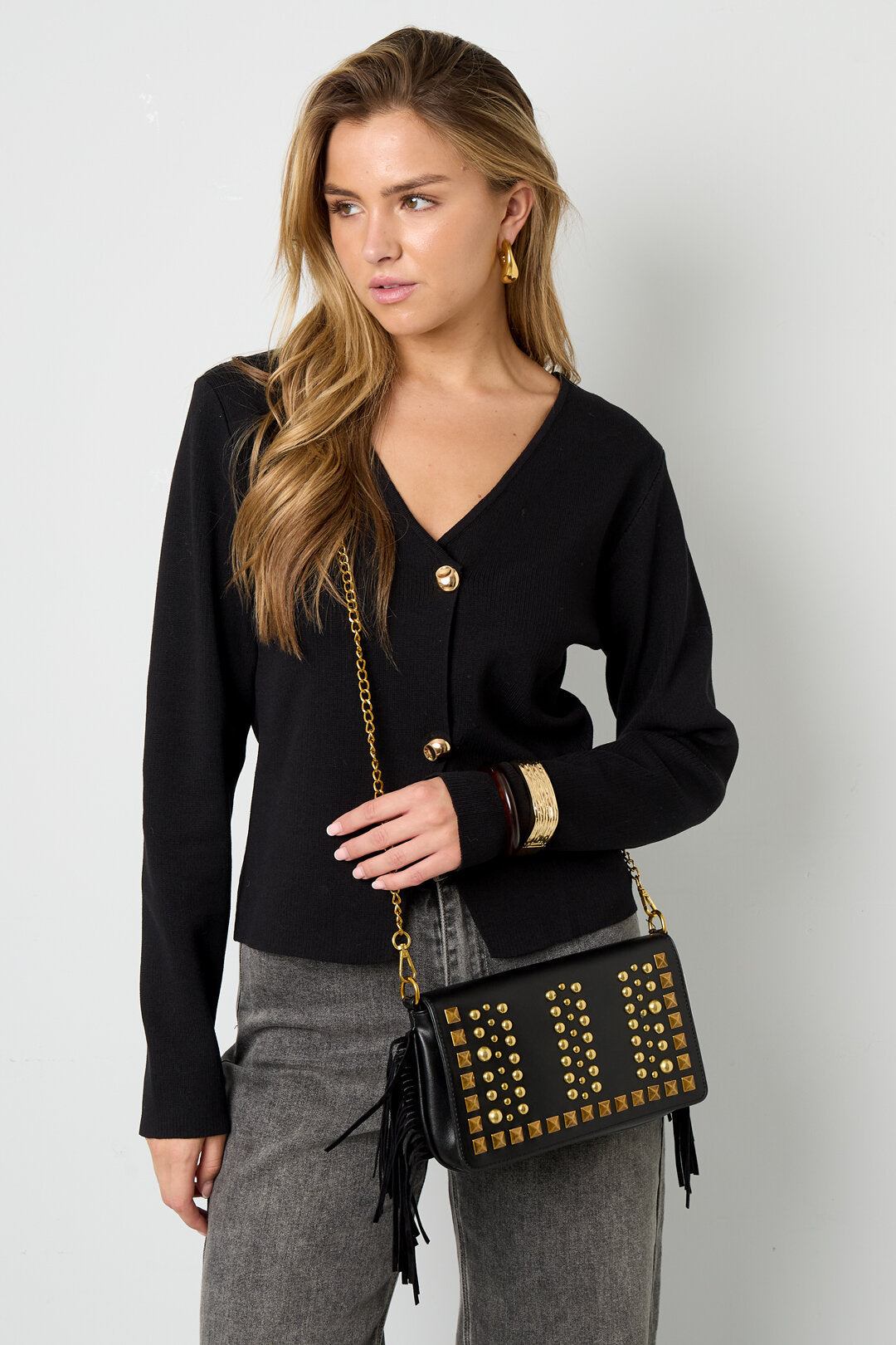 Elegant Wine Red & Black Shoulder Bag for Daily Chic