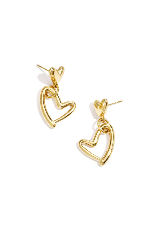 Elegant Heart-Shaped Drop Earrings for Women
