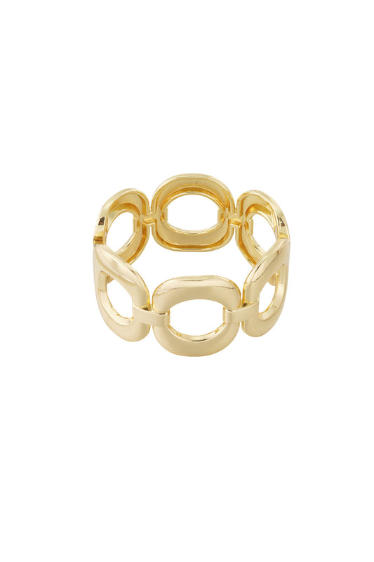 Elegant Gold Tone Irregular Bangle for Everyday Style