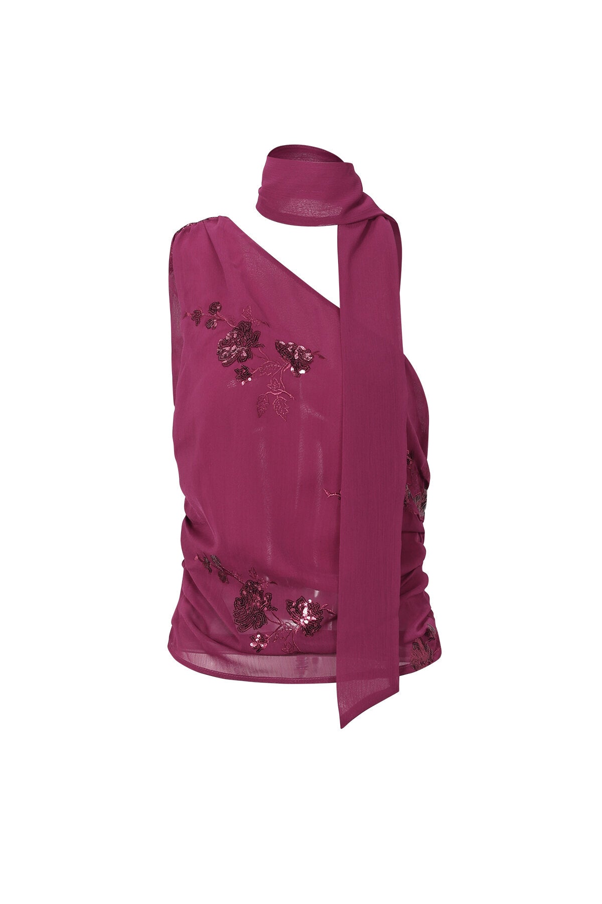 Elegant Floral Sleeveless Top for Spring/Summer