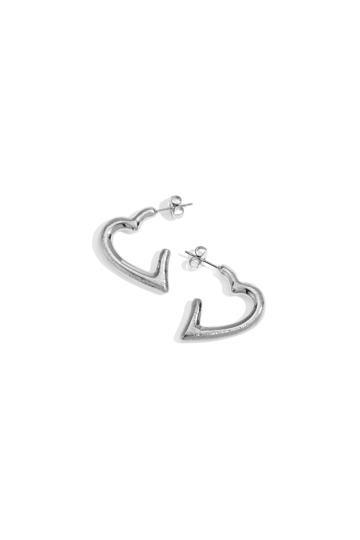 Elegant Heart-Shaped Hoop Earrings for Daily Wear