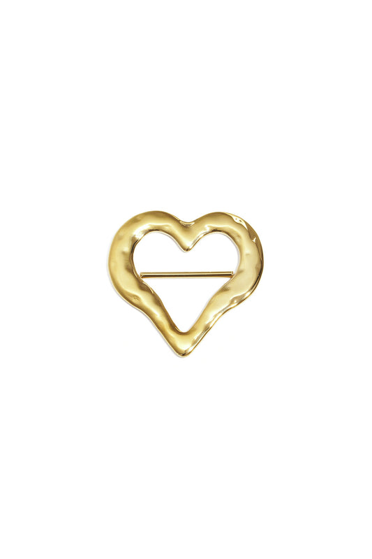 Elegant Gold Silk Scarf Clip - All Fit, Daily Style