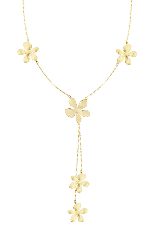 Elegant Gold-Plated Flower Pendant Necklace