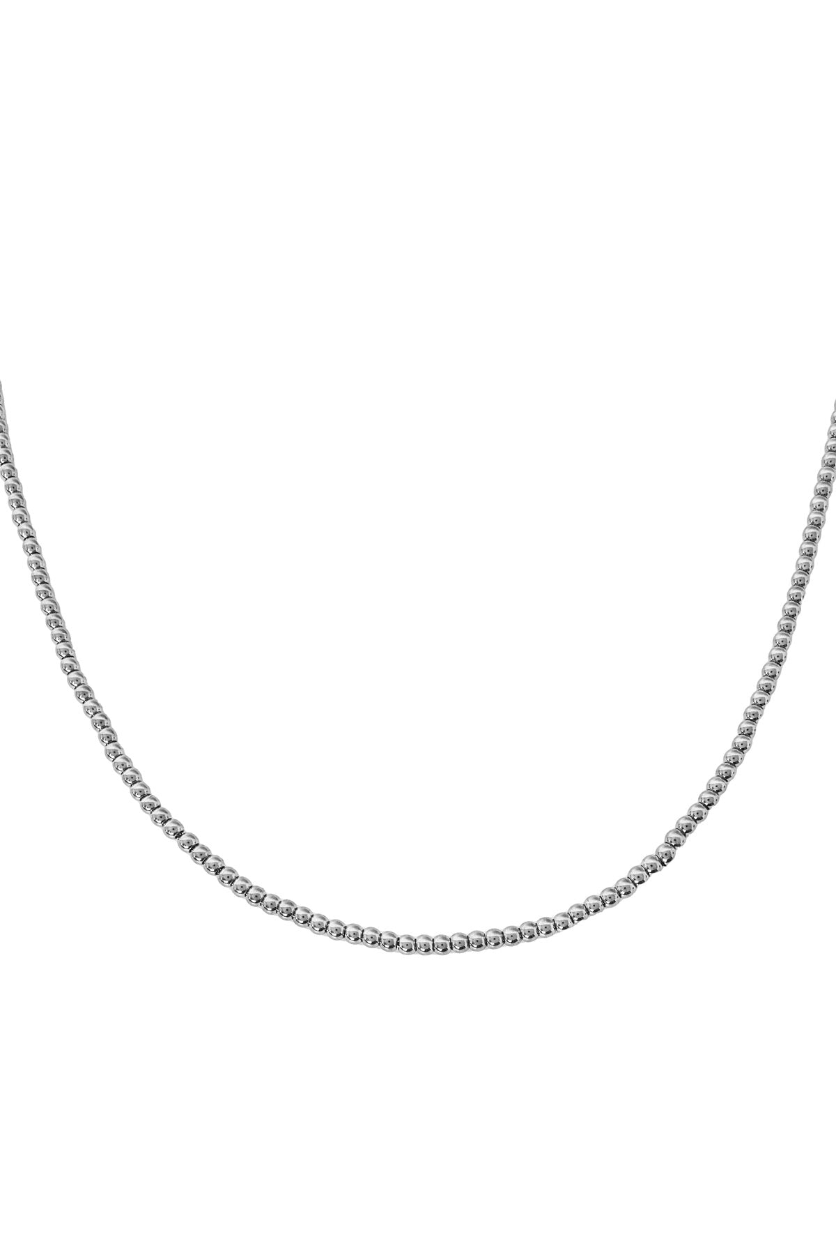 Elegant Stainless Steel Beaded Necklace for Women