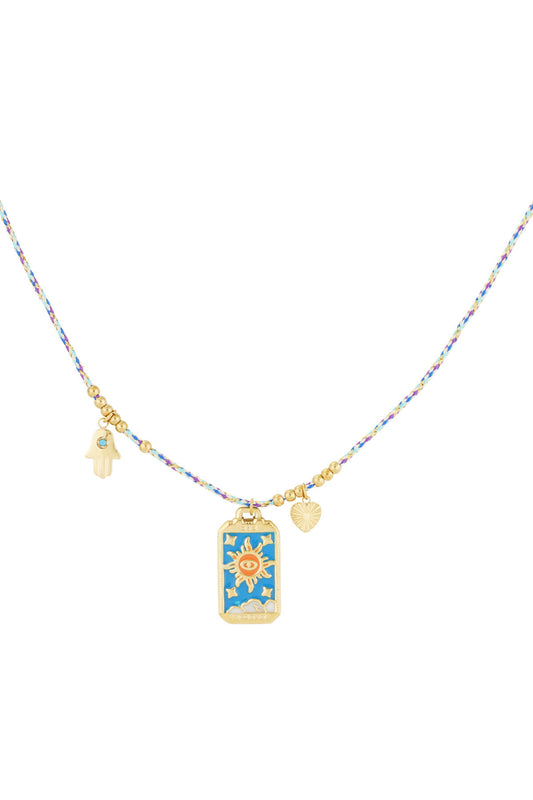 Elegant Blue Braided Necklace for Spring/Summer