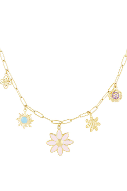 Elegant Flower Pendant Necklace for Spring