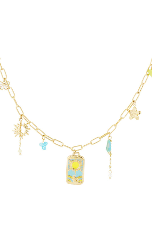 Elegant Gold-Toned Clavicle Necklace for Spring/Summer