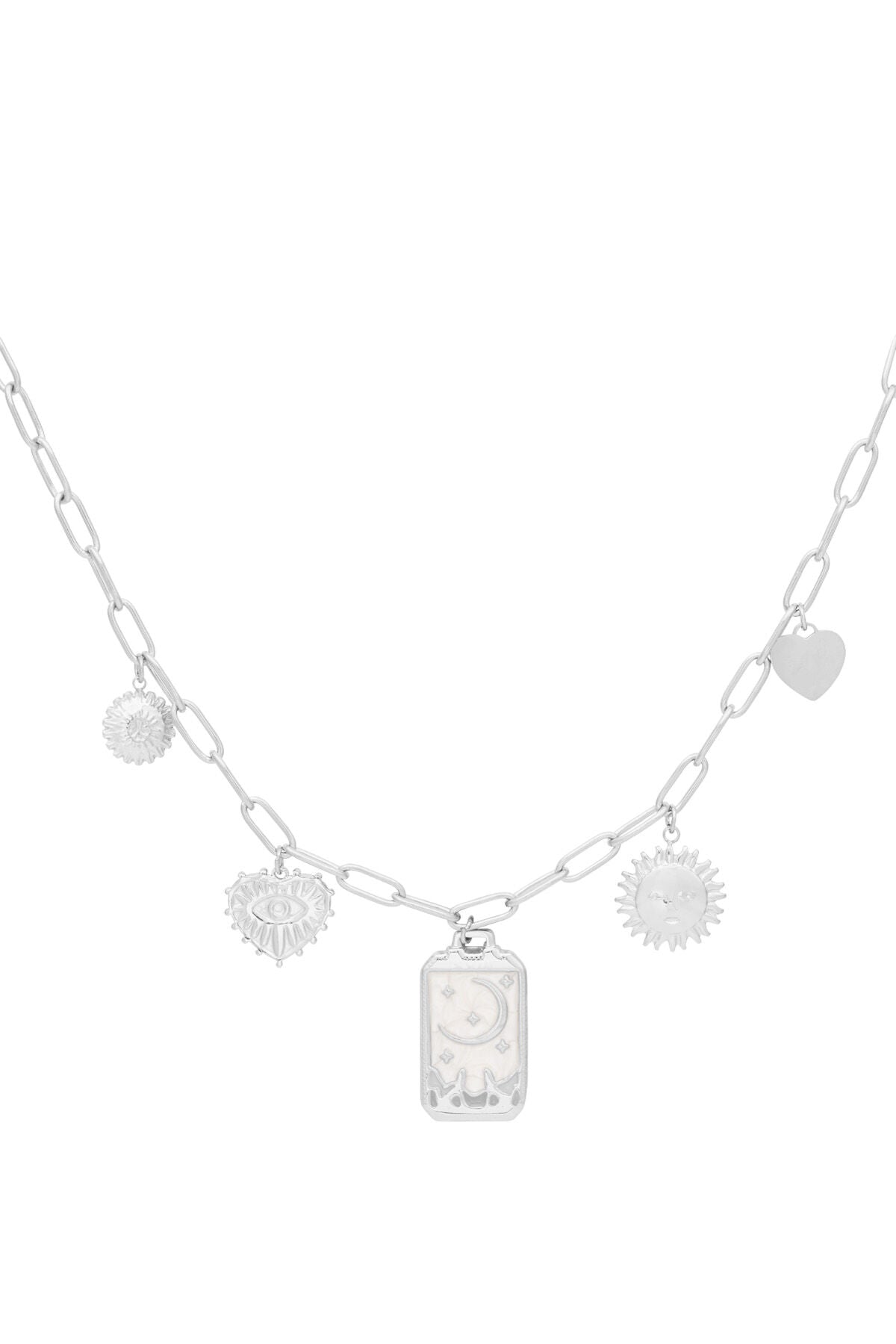 Elegant Stainless Steel Heart Pendant Necklace
