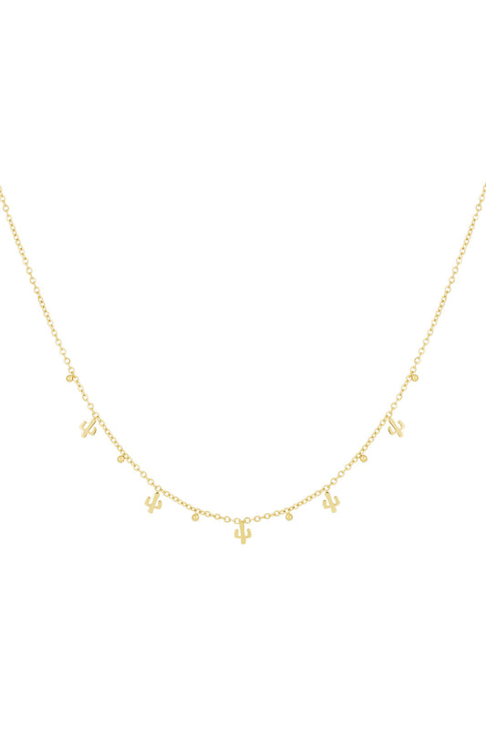 Elegant Stainless Steel Fruit Necklace - Silver & Gold