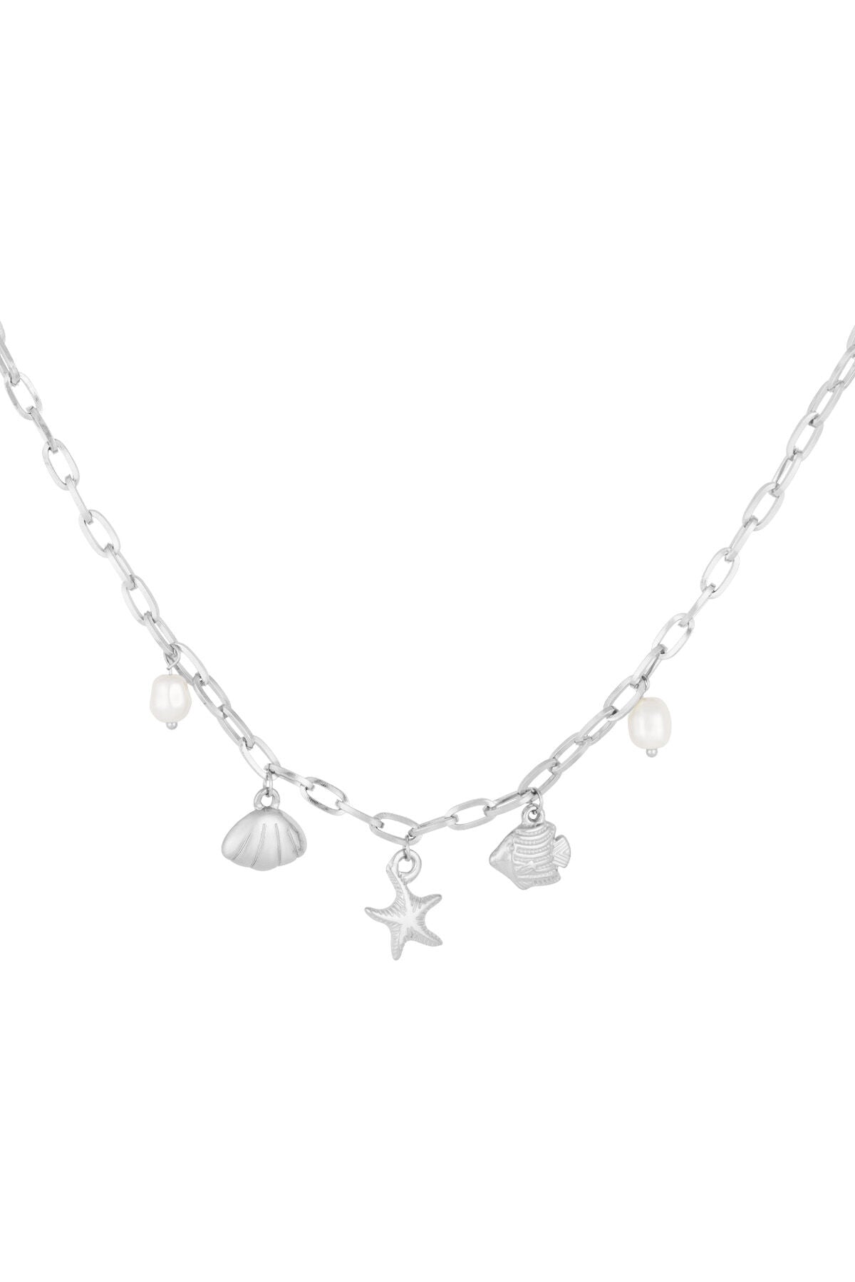 Elegant Oceanic Style Pendant Necklace - Silver & Gold