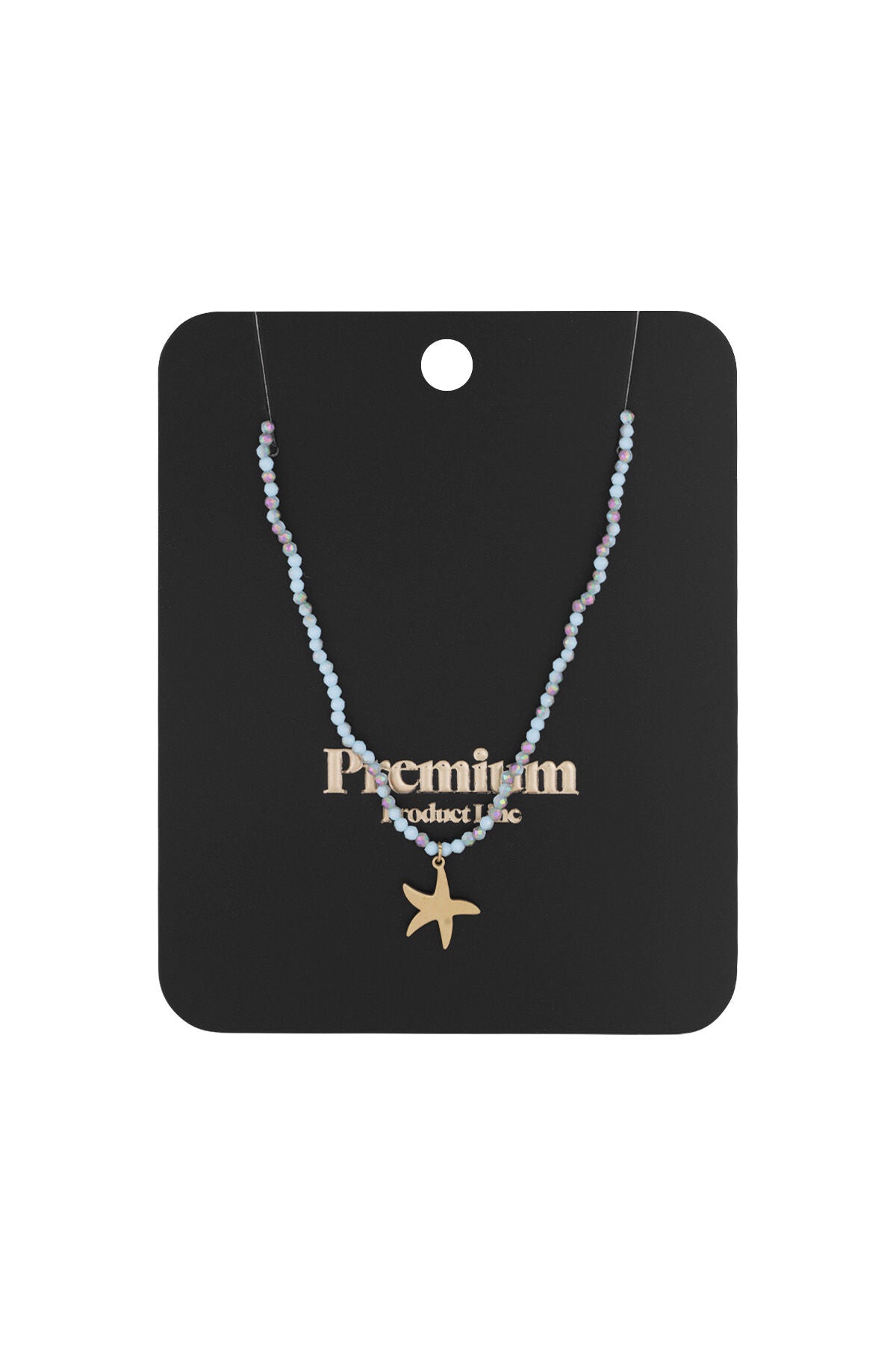 Elegant Light Blue Beaded Necklace for Casual Wear