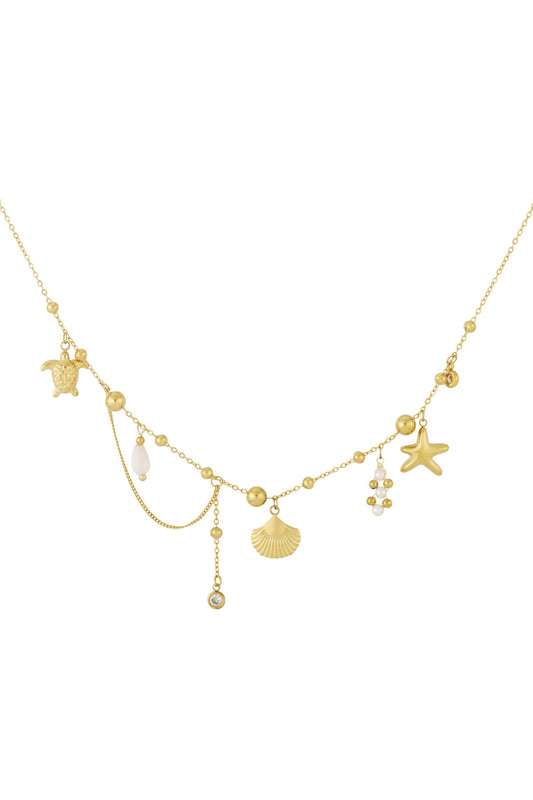 Elegant Oceanic Style Necklace for Women - Silver & Gold