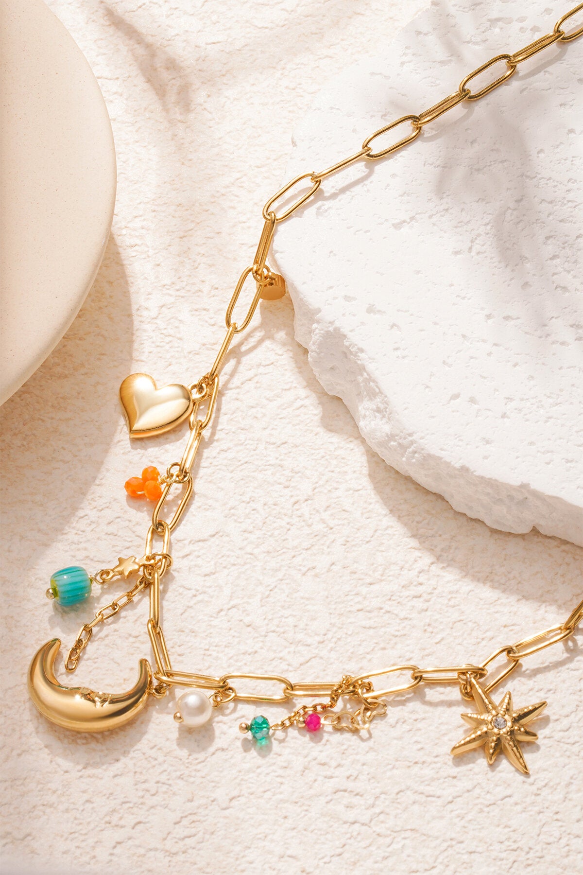 Elegant Gold Color Simple Pendant Necklace for Women