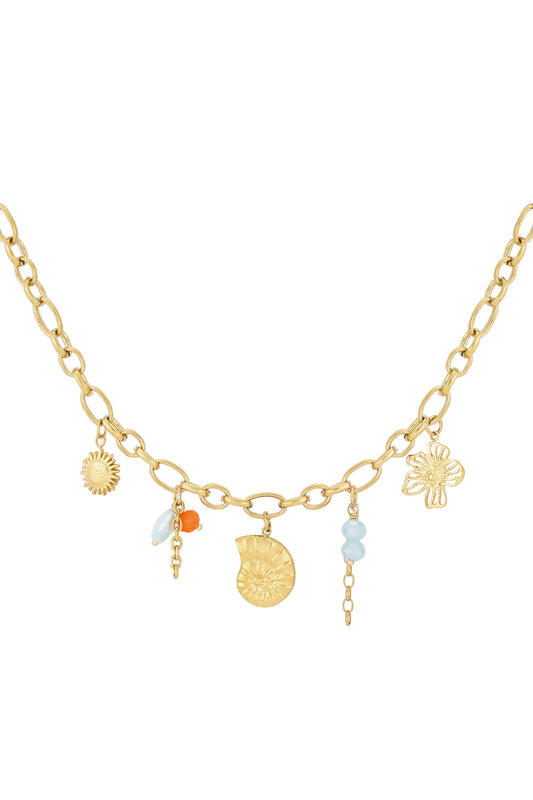 Elegant Gold Color Stainless Steel Oceanic Necklace