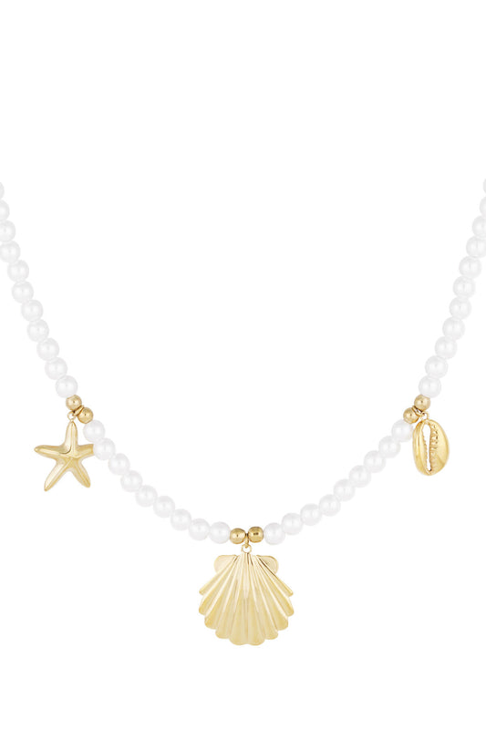 Elegant Gold-Plated Beaded Necklace for Everyday Wear