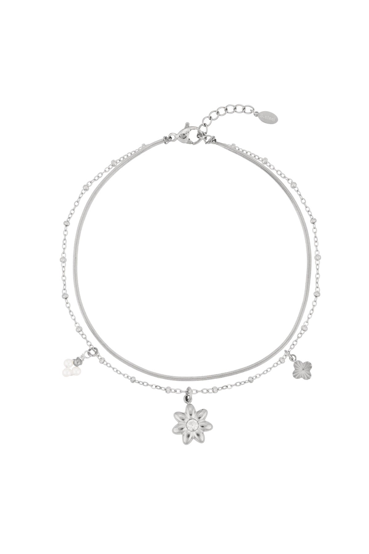 Elegant 14K Gold Plated Flower Ankle Bracelet for Summer