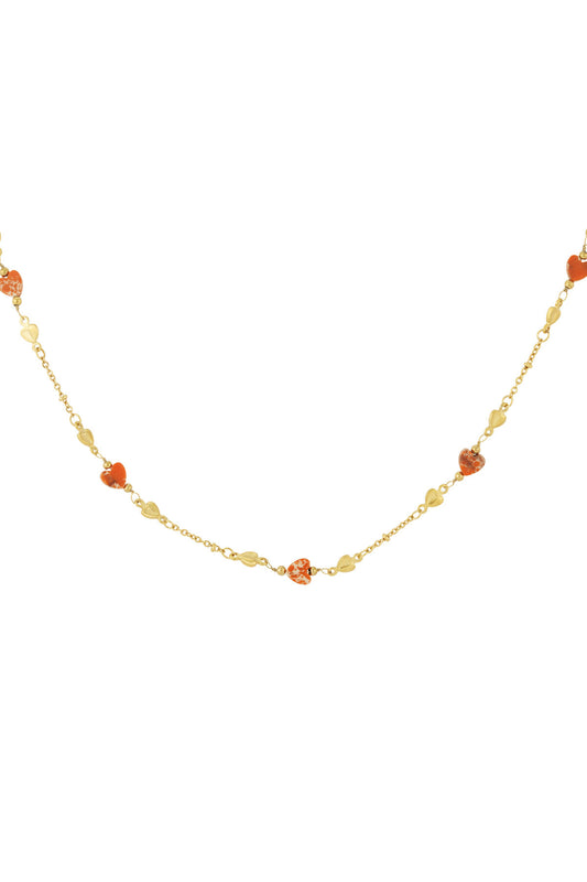 Elegant Heart Shaped Stainless Steel Necklace