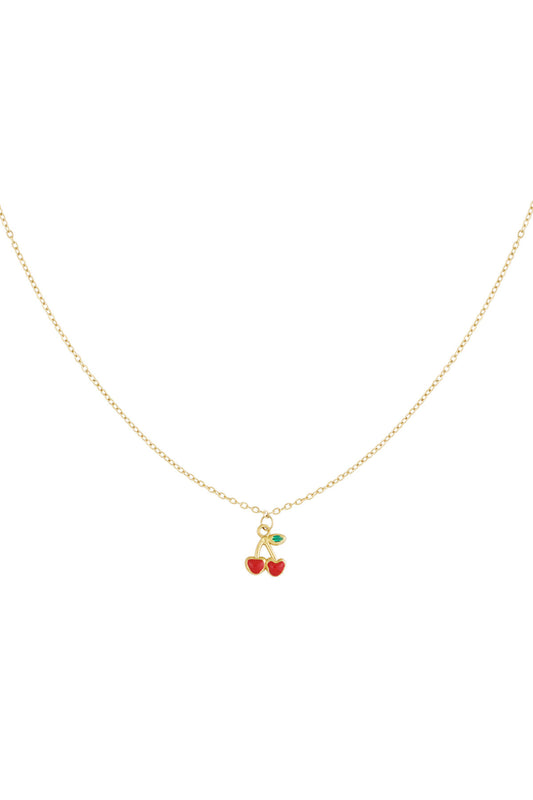 Elegant Gold Color Fruit Pendant Necklace for Spring/Summer