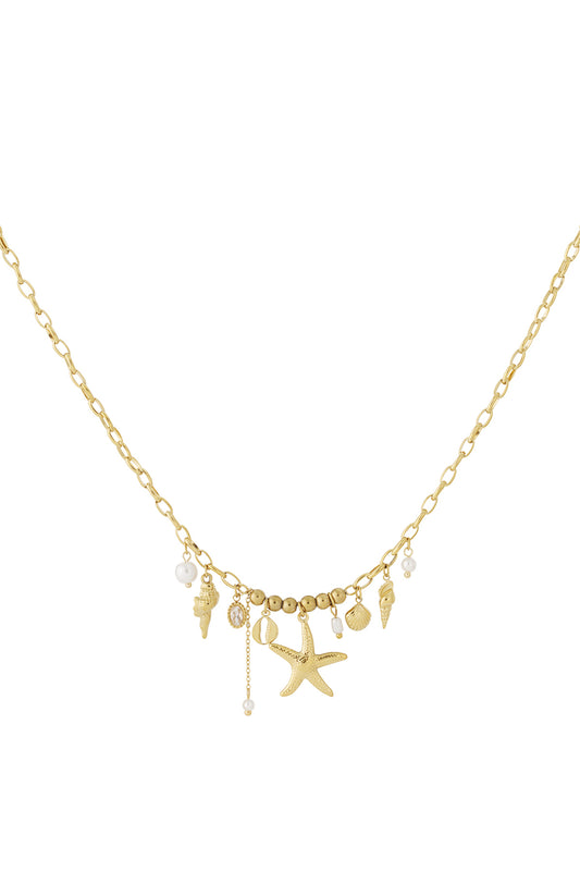 Elegant Oceanic Style 14K Gold Plated Pendant Necklace