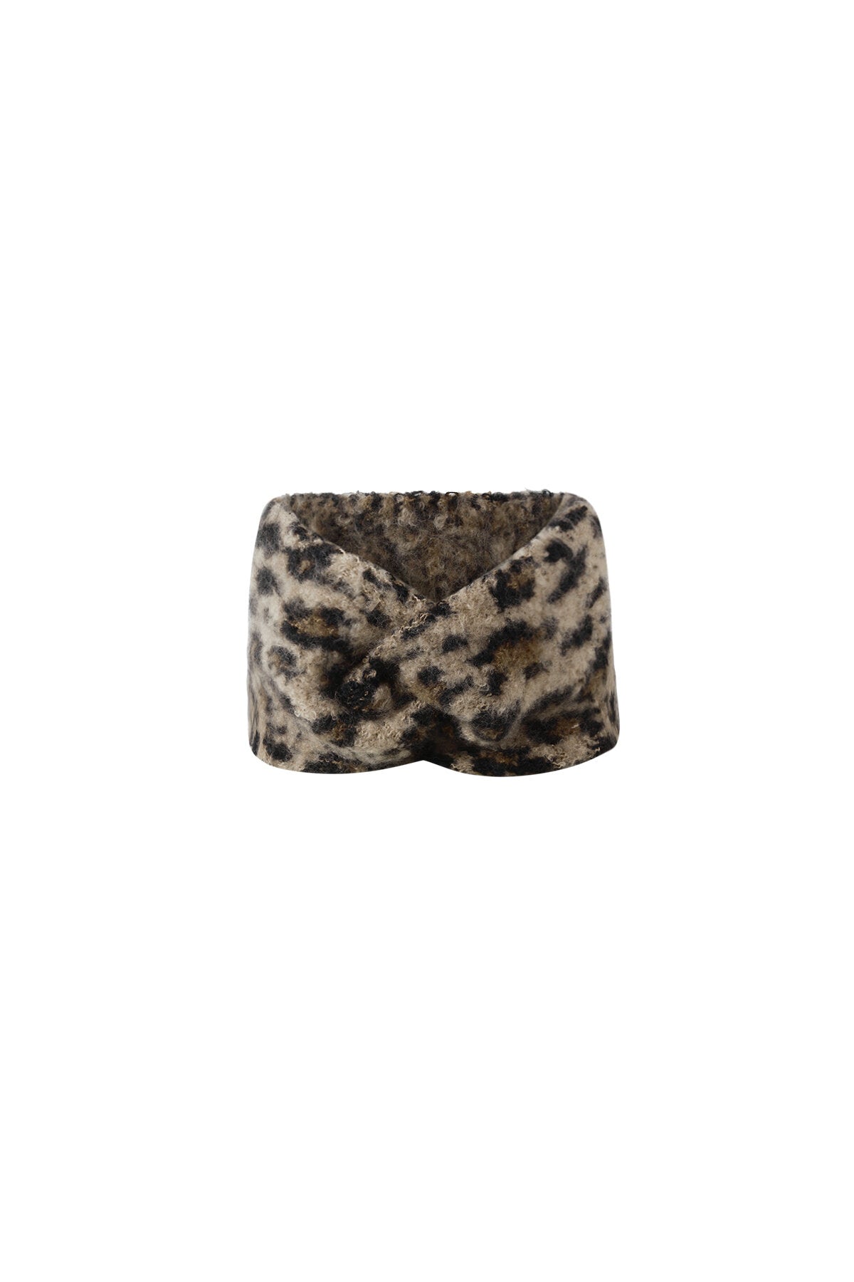 Leopard Print Khaki Hair Band for Women