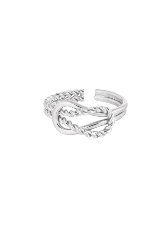 Elegant Stainless Steel Statement Ring Silver & Gold
