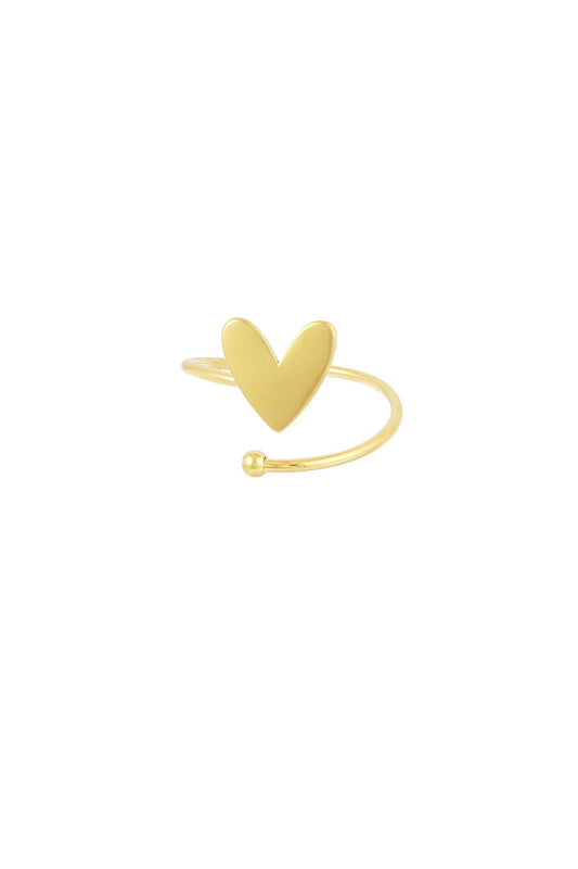 Elegant Minimalist Heart Ring in Silver & Gold