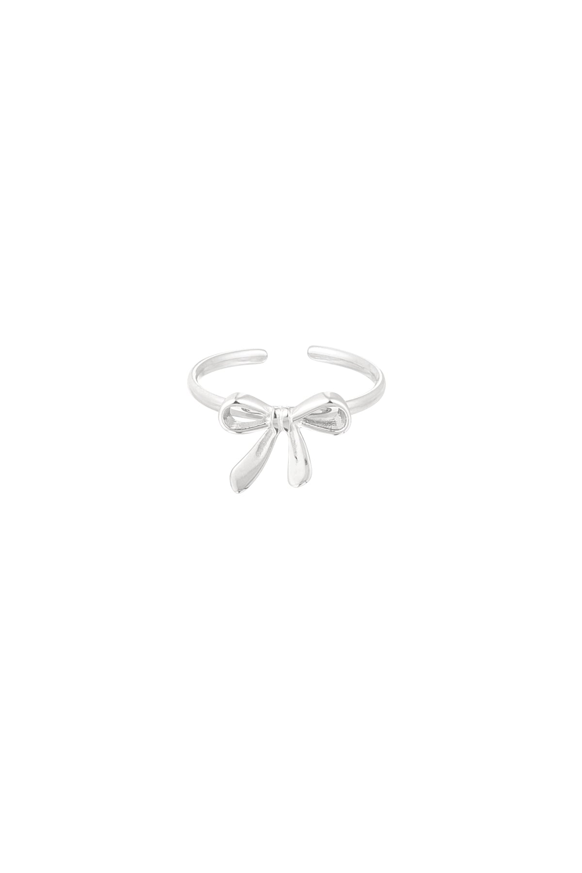 Elegant Adjustable Bow Knot Ring in Silver & Gold