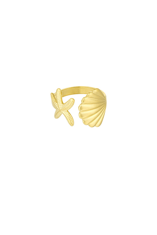Elegant Statement Ring in Silver & Gold