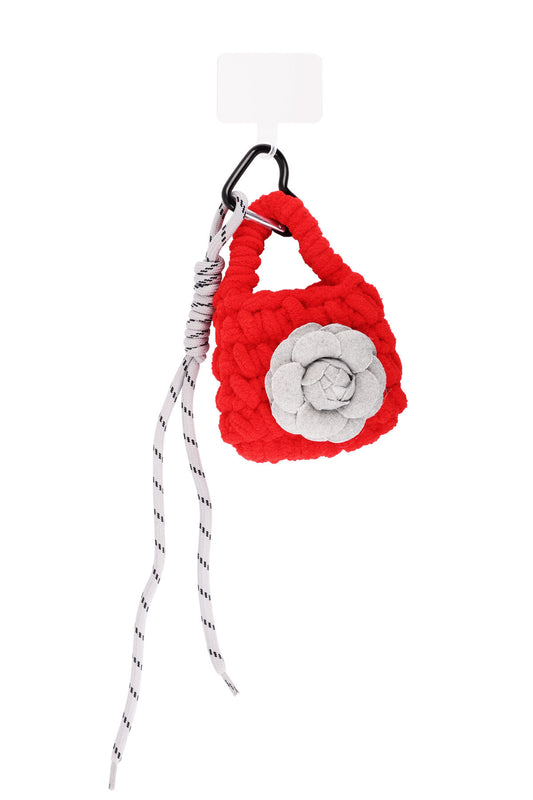 Chic Red Alloy Bag Charm for Fashion Lovers