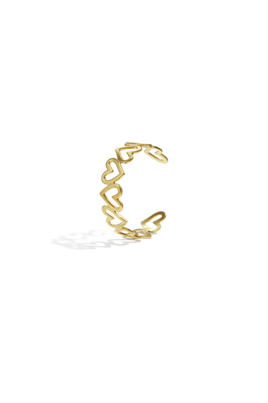 Elegant Heart Cuff Bracelet for Everyday Wear