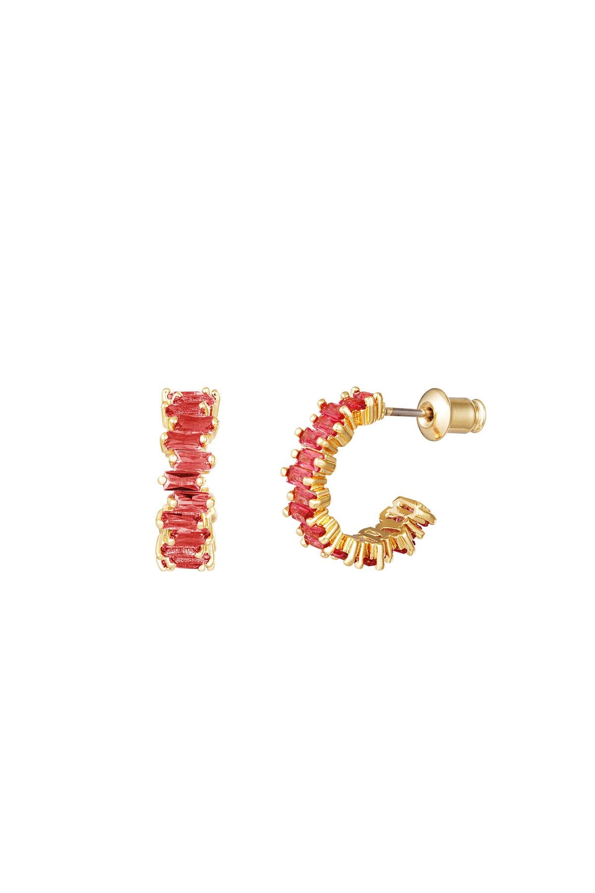 Chic Multicolor Rhinestone Hoop Earrings for Everyday Glam