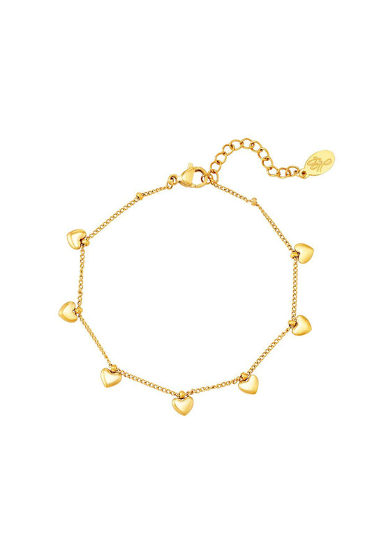 Elegant Stainless Steel Charm Bracelets in Silver & Gold