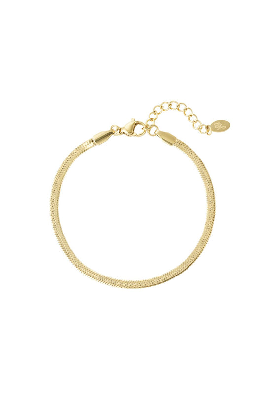Armband basic Goud kleur Stainless Steel