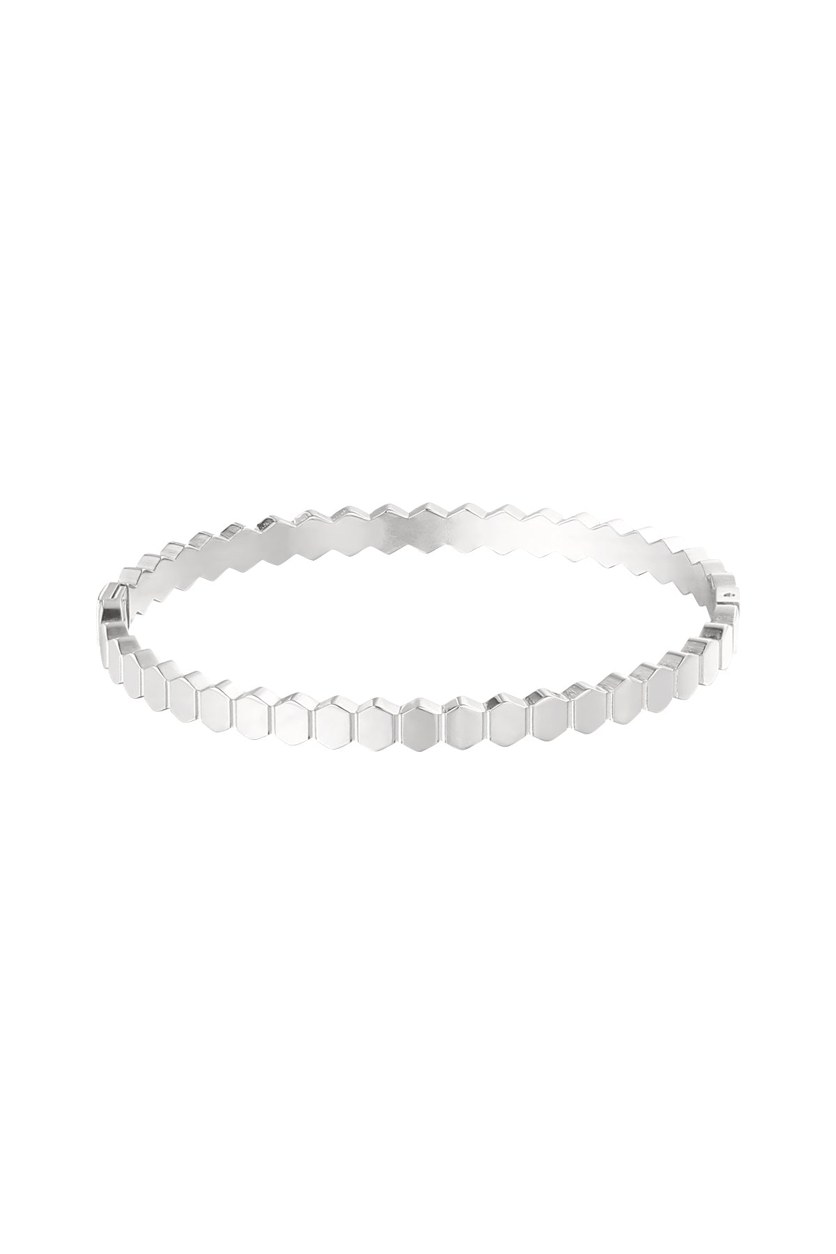 Stylish Stainless Steel Irregular Bangle - All Fit