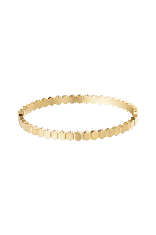 Stylish Stainless Steel Irregular Bangle - All Fit