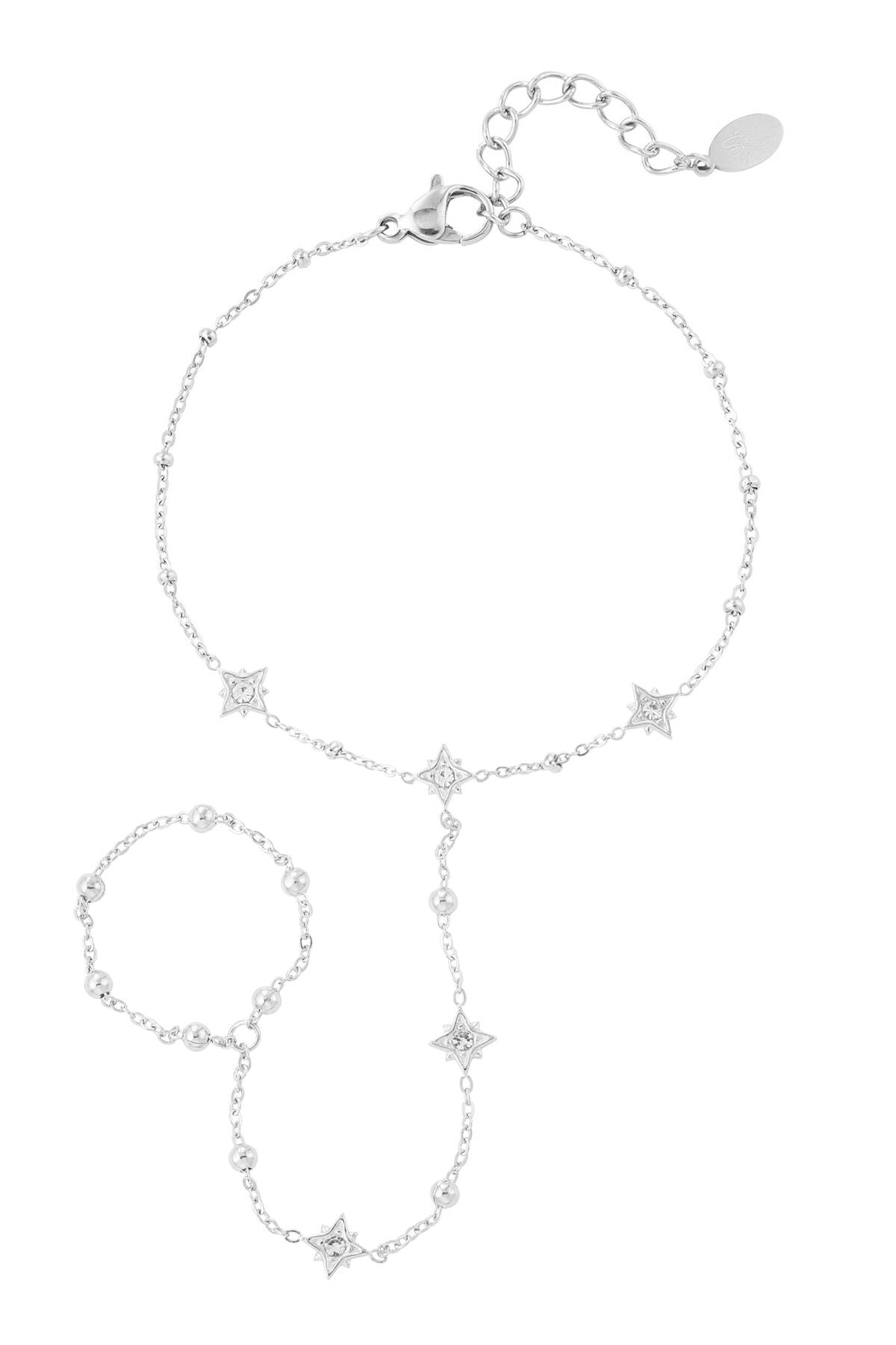 Elegant Stainless Steel Hand Chain in Silver and Gold