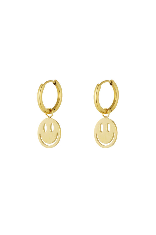 Elegant Smiling Face Drop Earrings for Daily Wear