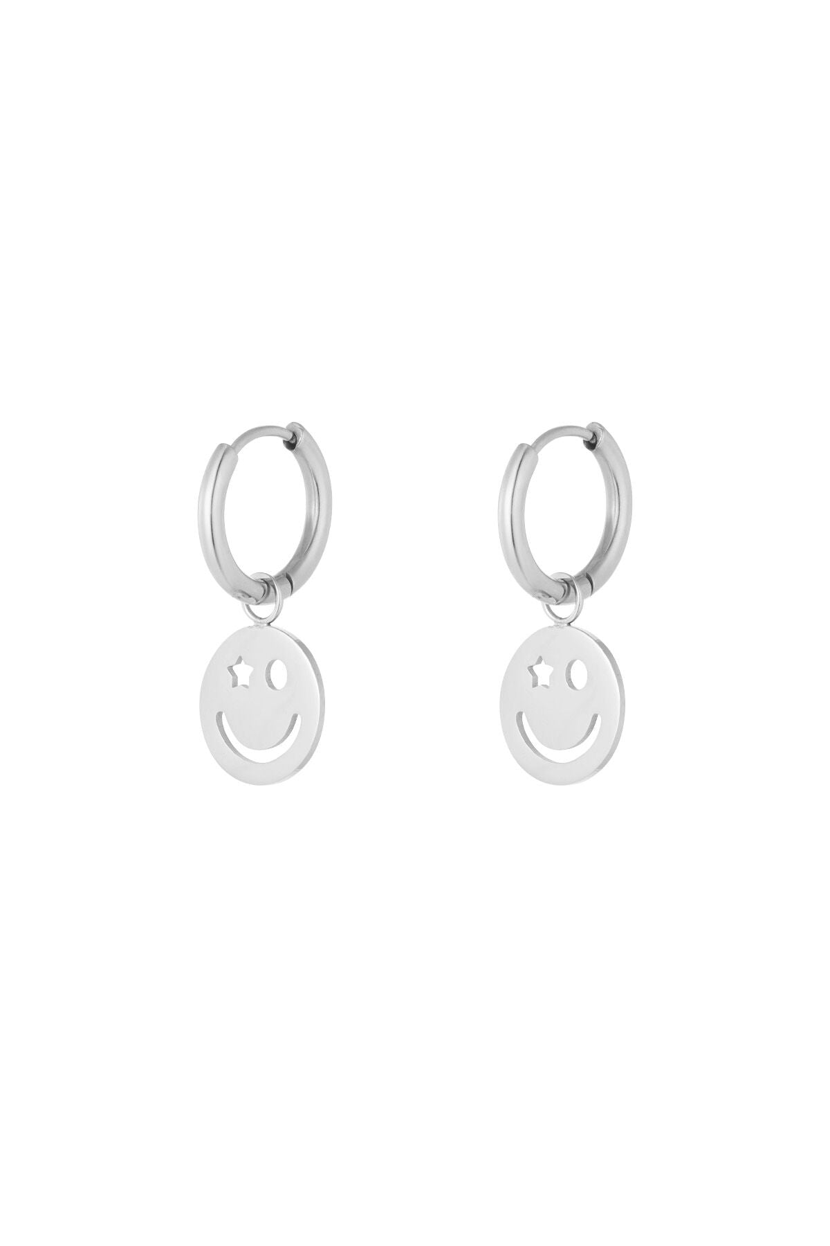 Stylish Smiling Face Drop Earrings for Everyday Sparkle